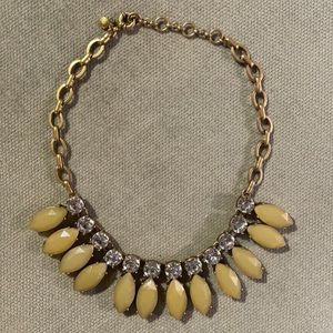 J. Crew Yellow Sunflower Cabochon Necklace